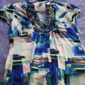 Ladies Abstract Print Medium Blouse